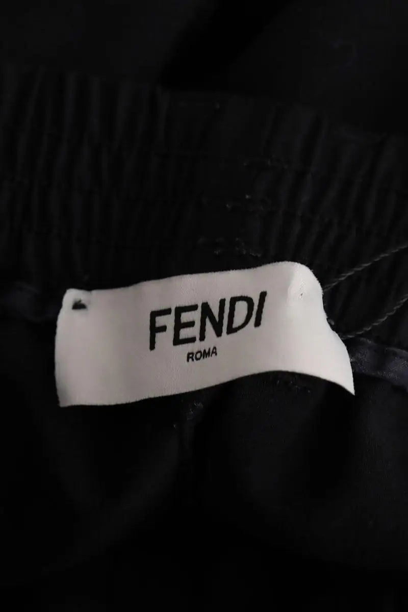Pantalon droit Fendi Noir en Laine
