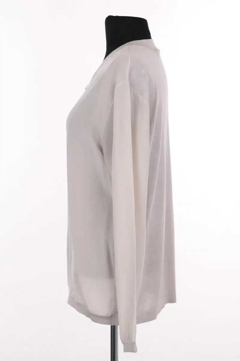 Gilet zippé Max & Moi Beige en Soie