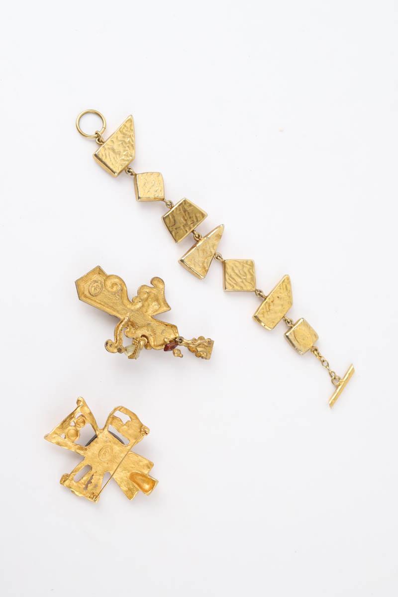 Lot de bijoux Christian Lacroix  Doré