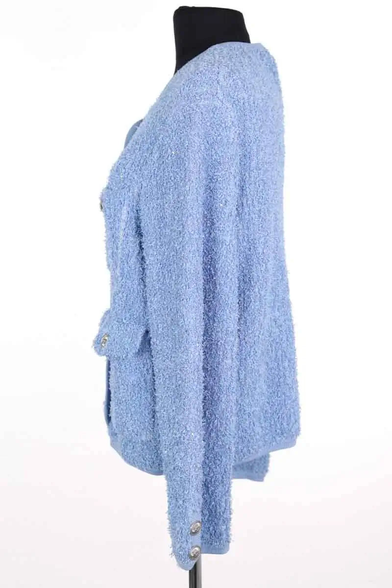 Gilet Maje Bleu en Coton