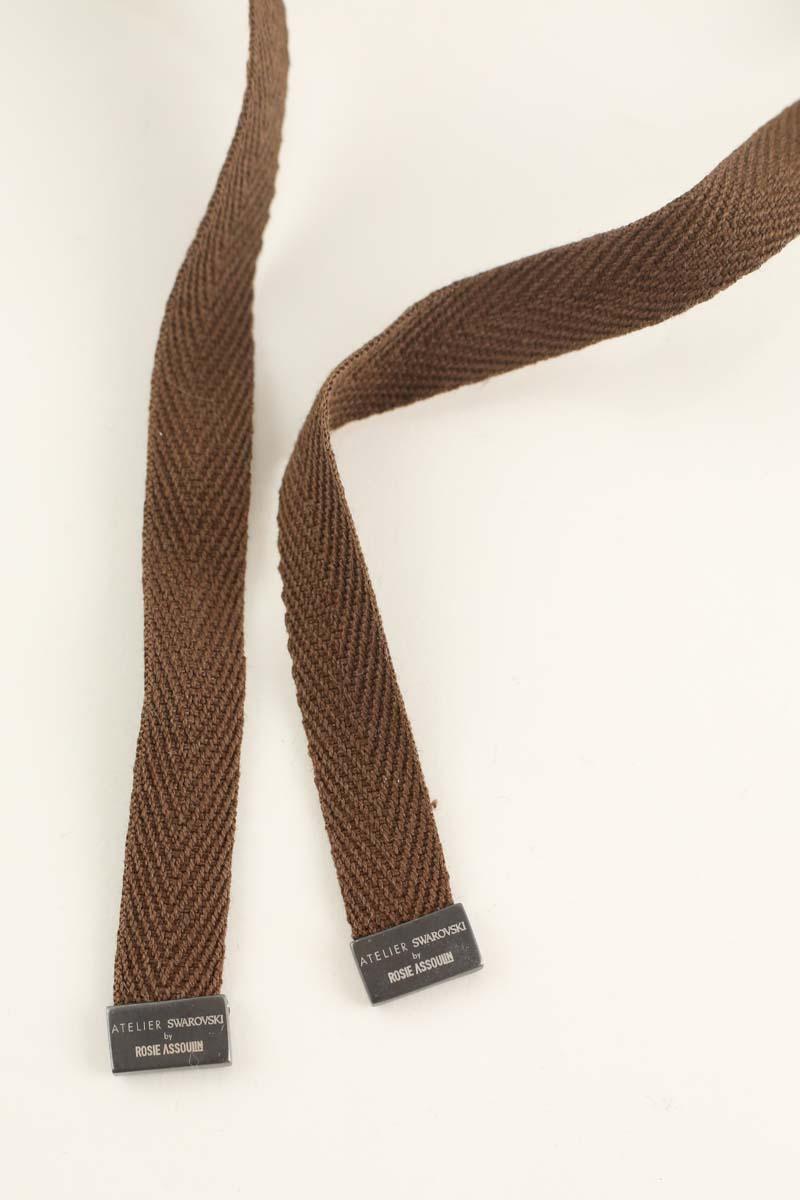 Collier Swarovski  Marron