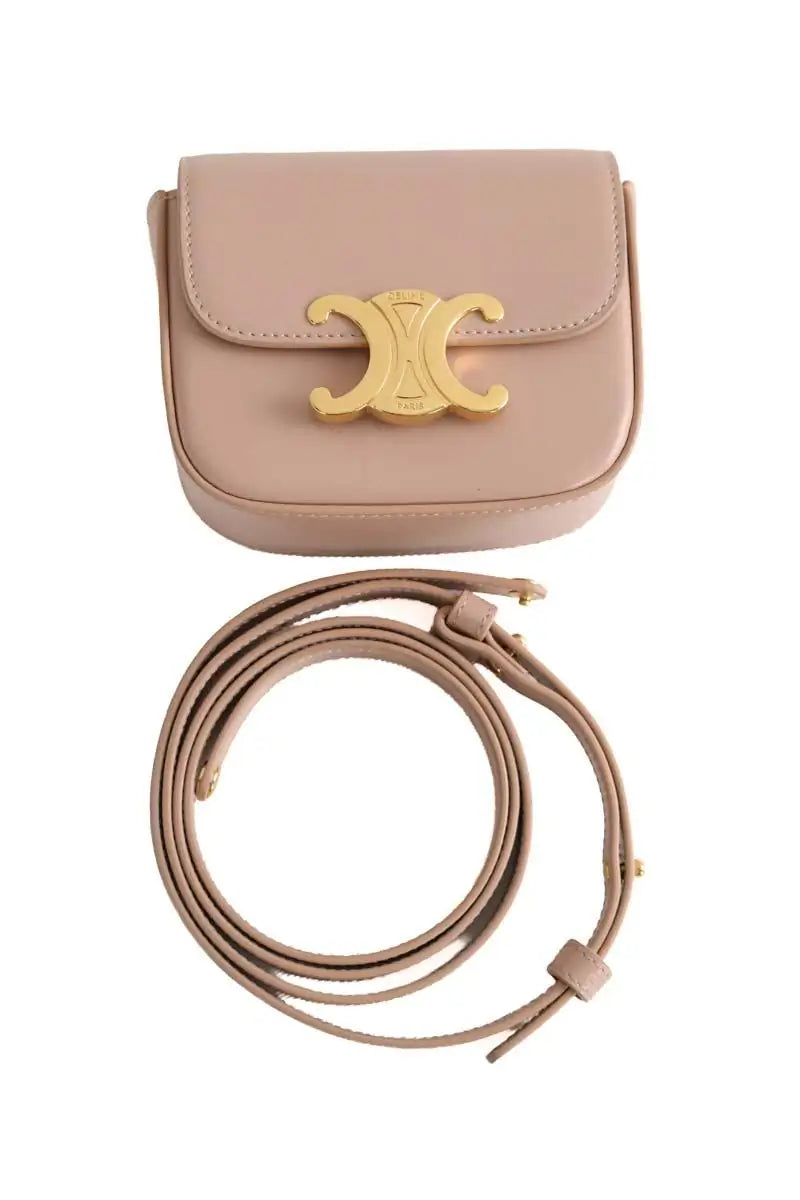Mini sac Celine Mini Claude Beige en Cuir