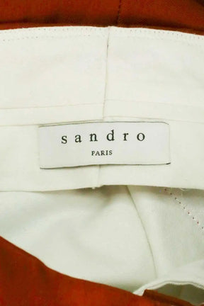 Pantalon Sandro Rouge en Coton