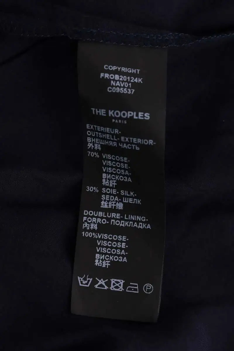 Robe The Kooples Marine en Viscose
