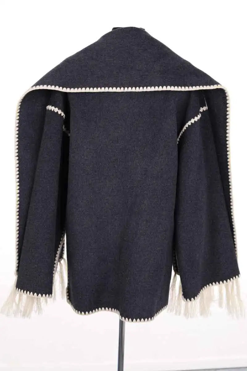 Manteau Toteme Anthracite en Laine