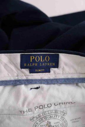 Pantalon droit Ralph Lauren Bleu en Coton