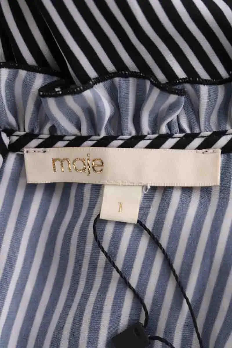 Robe Maje Noir en Viscose