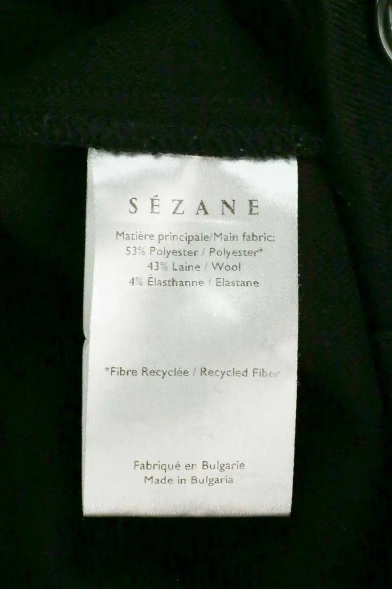 Pantalon large Sézane Noir en Synthétique