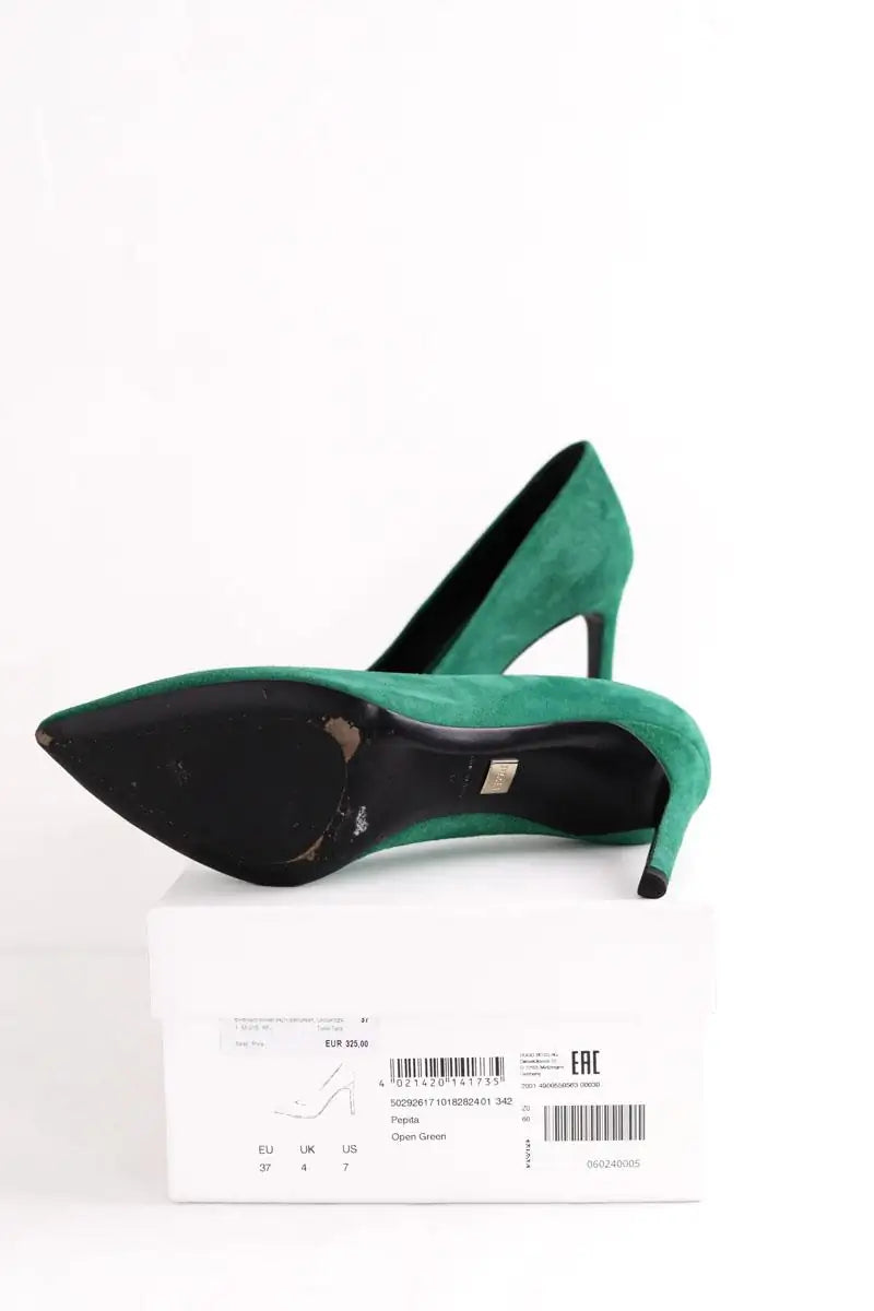 Talons Hugo Boss Vert en Daim