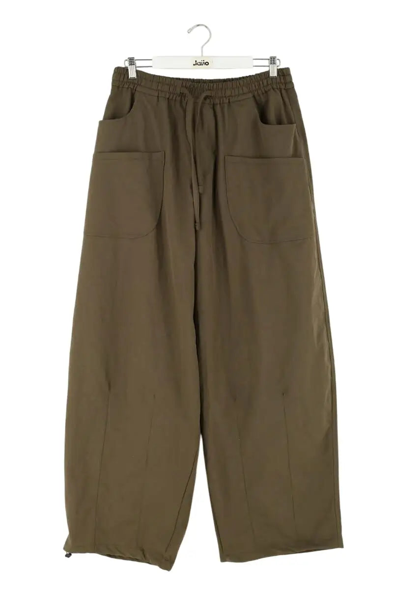 Pantalon large The Frankie Shop Kaki en Synthétique, taille L - Seconde Main