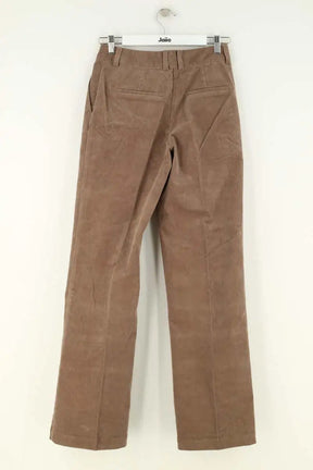 Pantalon droit Samsoe Samsoe Salot Trousers Marron en Coton
