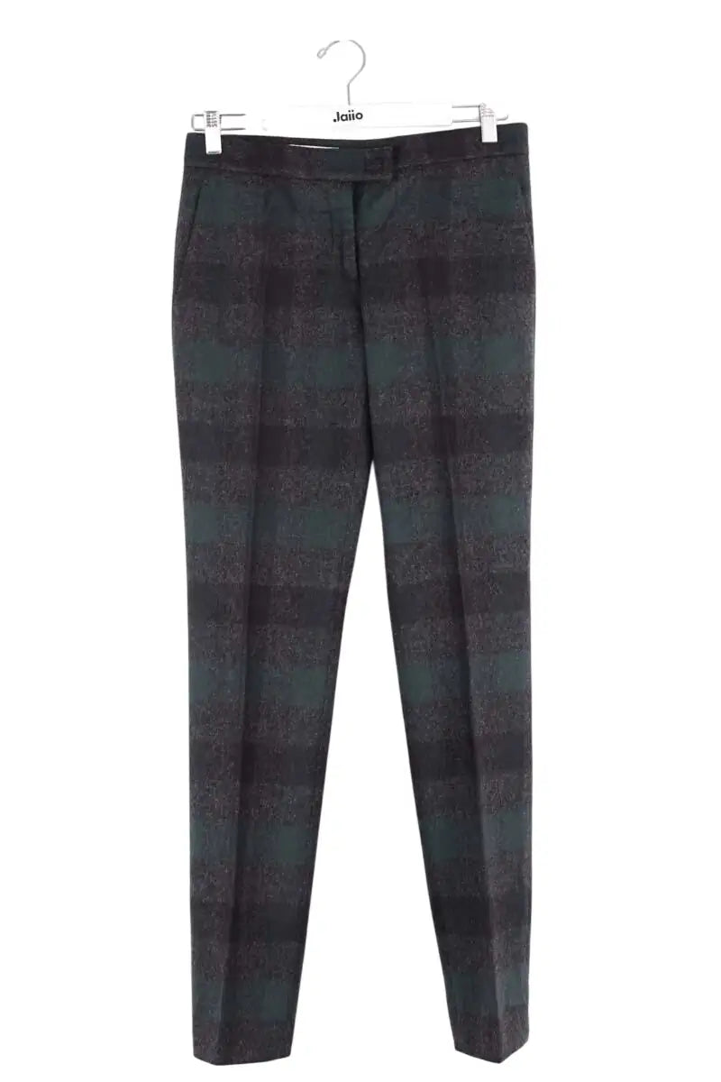 Pantalon droit Jil Sander Argent en Laine, taille S - Seconde Main