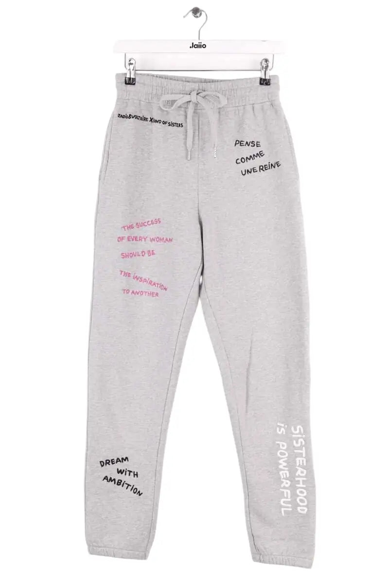 Pantalon de sport Zadig & Voltaire Gris en Coton, taille XS - Seconde Main
