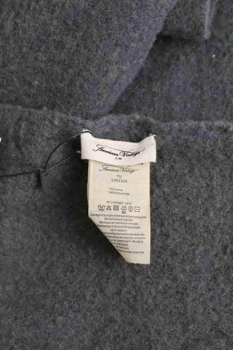 Foulard American Vintage Anthracite en Laine