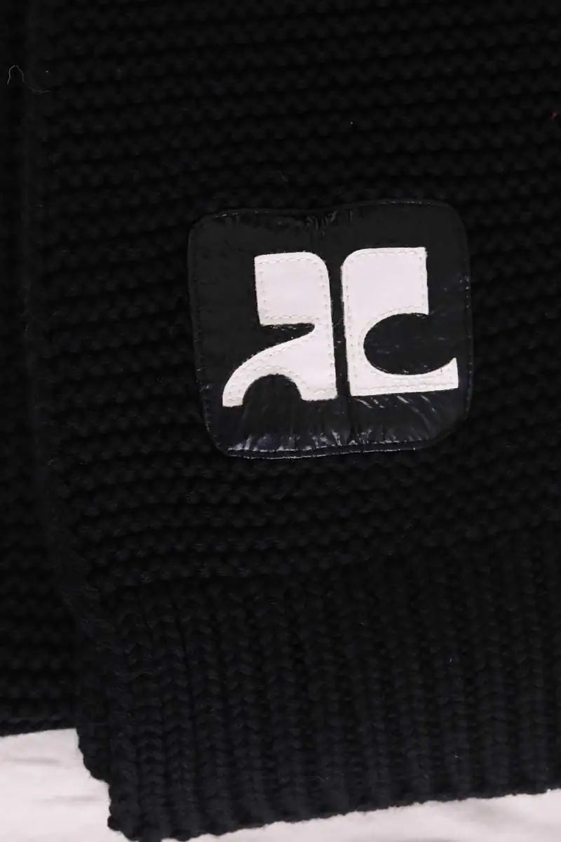 Foulard Courrèges Noir en Laine