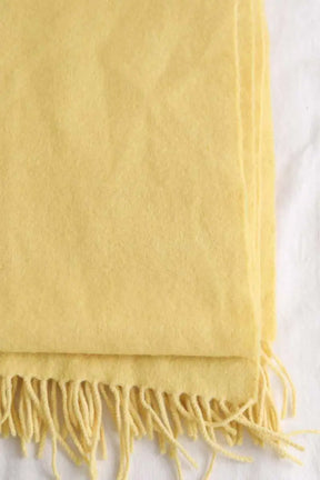 Foulard Hermès Jaune en Laine