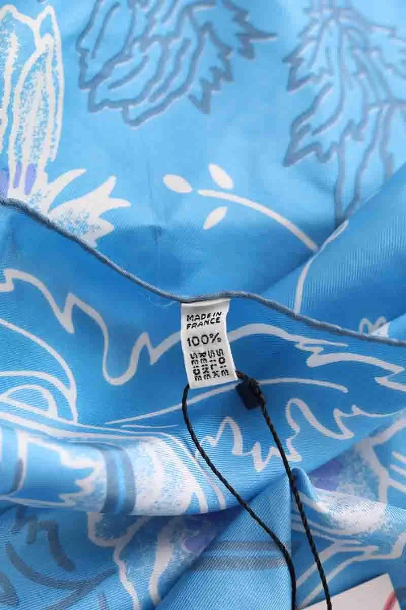 Foulard Nina Ricci Bleu en Soie