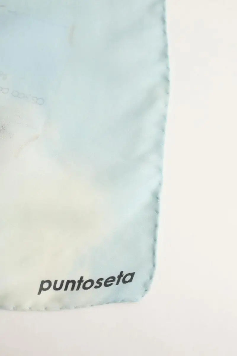 Foulard Puntoseta Bleu en Soie