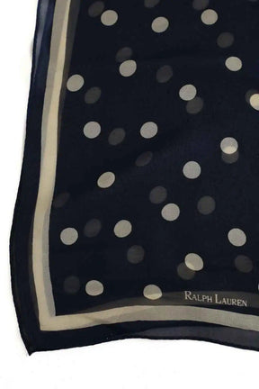 Foulard Ralph Lauren Marine en Soie