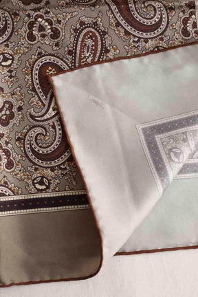 Foulard Saint Laurent Gris en Soie