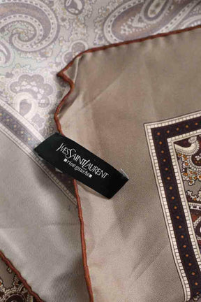 Foulard Saint Laurent Gris en Soie