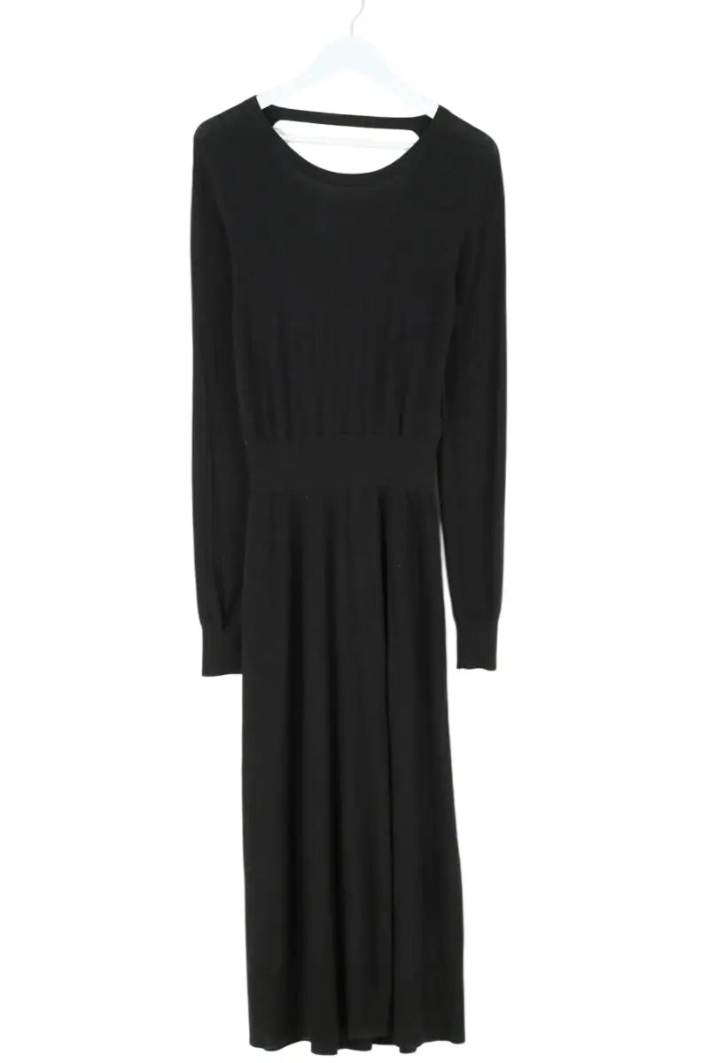 Robe Maje Noir en Viscose, taille S - Seconde Main
