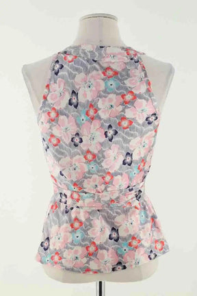 Top sans manche Maje Rose en Soie
