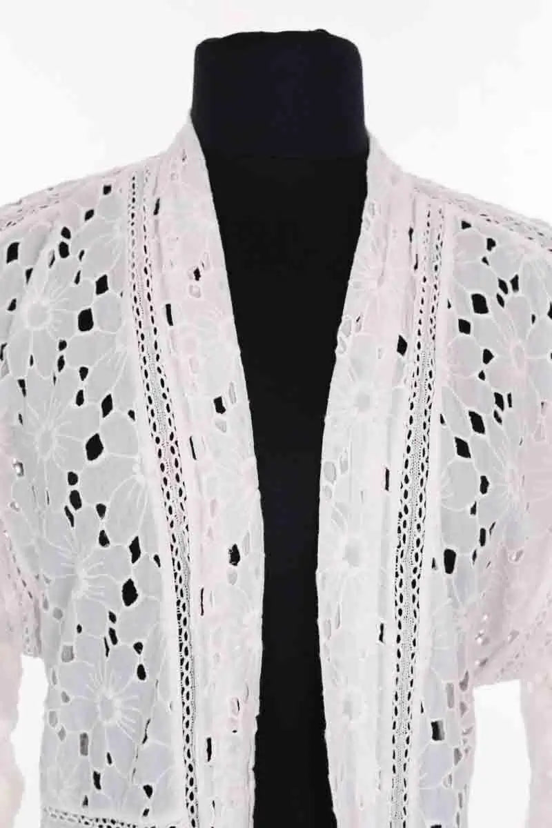 Kimono Mes Demoiselles Lilibet Blanc en Coton