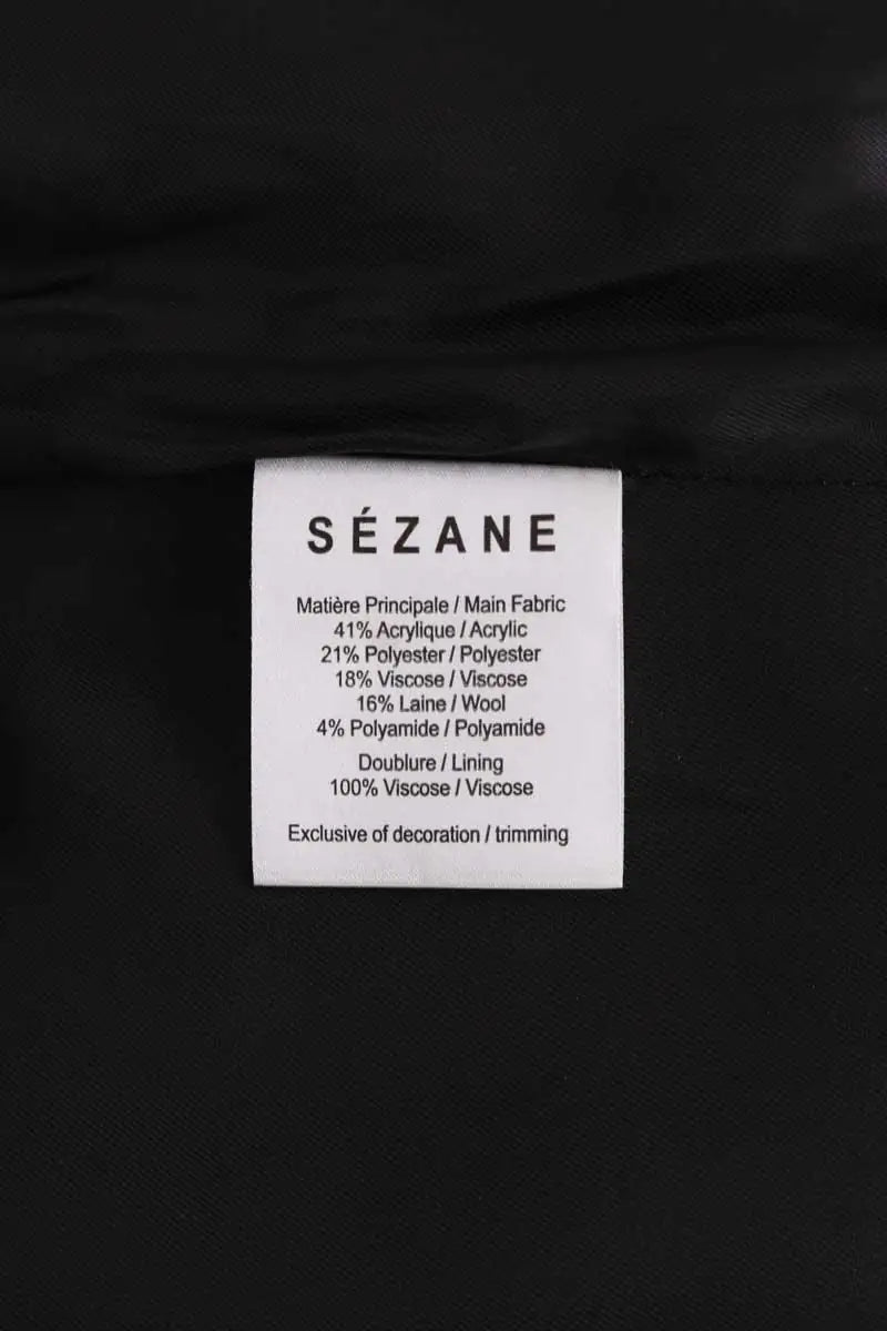 Manteau Sézane Gris en Synthétique