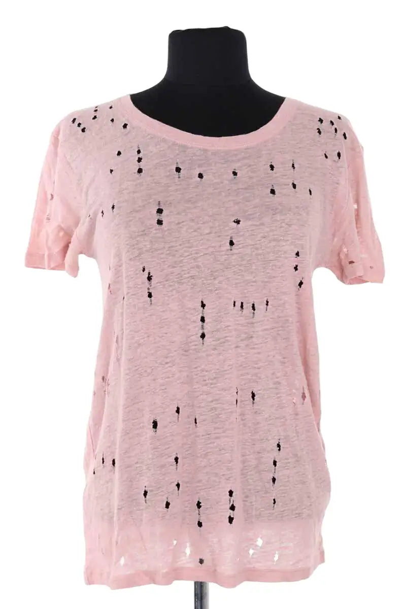 T-shirt Iro Rose en Lin, taille S - Seconde Main