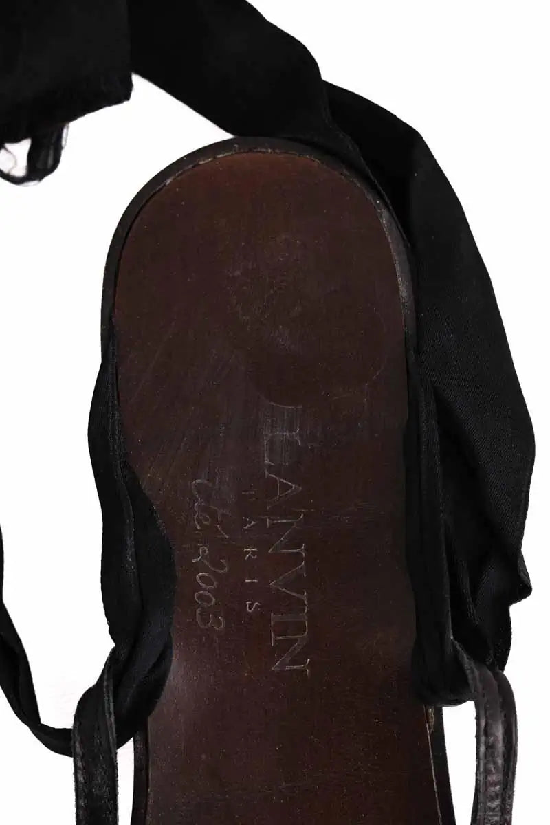 Espadrilles Lanvin Marron en Cuir