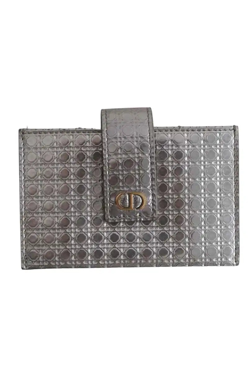 Porte-carte Dior Argent en Cuir - Seconde Main