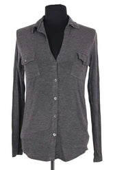 Polo Majestic Filatures Gris en Viscose, taille S - Seconde Main