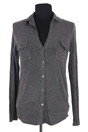 Polo Majestic Filatures Gris en Viscose, taille S - Seconde Main