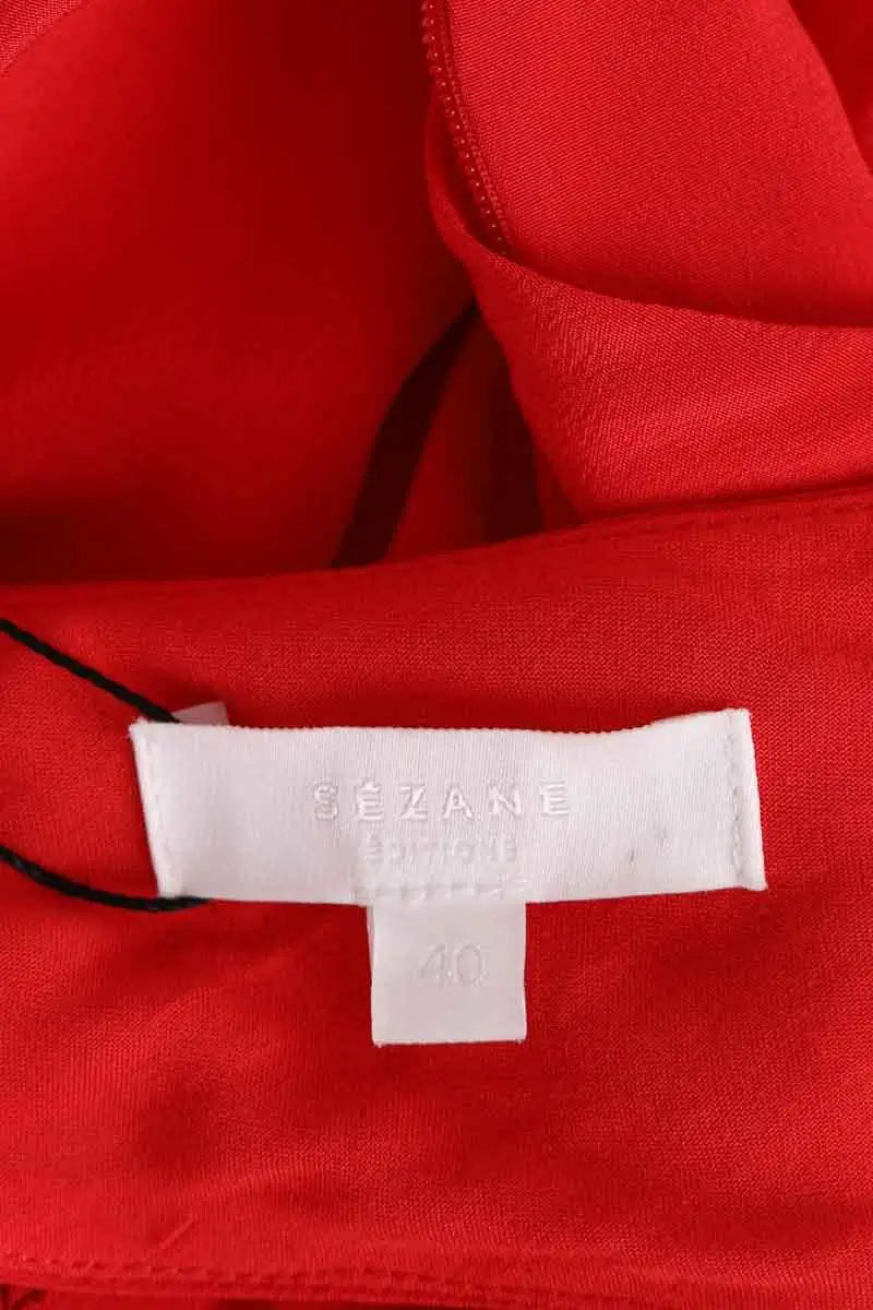 Robe Sézane Rouge en Soie
