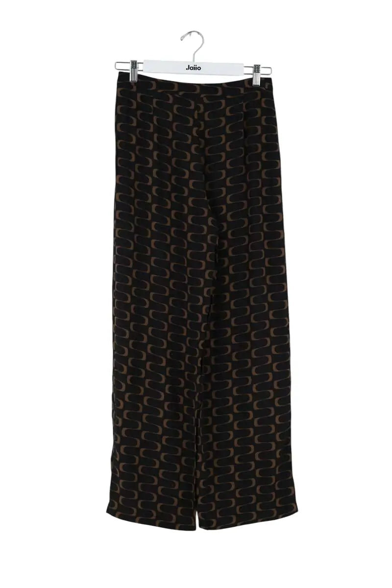 Pantalon large Reformation Noir en Viscose, taille S - Seconde Main