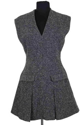 Robe Claudie Pierlot Gris en Laine, taille XS - Seconde Main