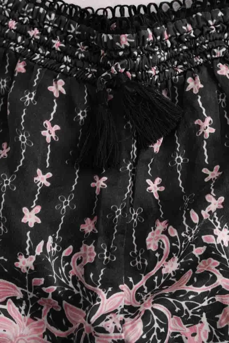 Mini short Poupette St Barth Noir en Soie