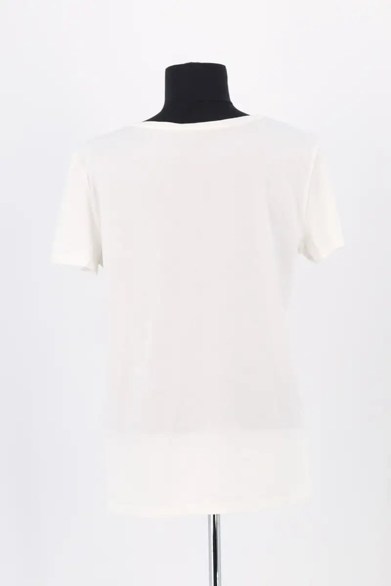 T-shirt Des Petits Hauts Blanc en Coton