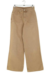 Jean large Laurence Bras Beige en Coton, taille L - Seconde Main