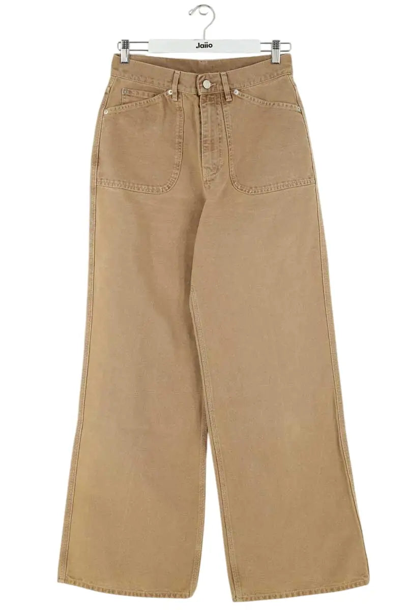 Jean large Laurence Bras Beige en Coton, taille L - Seconde Main