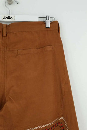 Pantalon large Monoki Camel en Coton