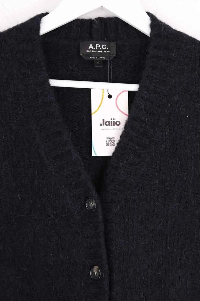 Cardigan APC Marine en Laine