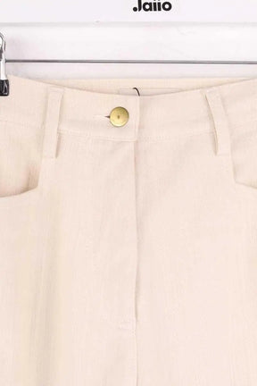 Pantalon droit Momoni Ecru en Coton