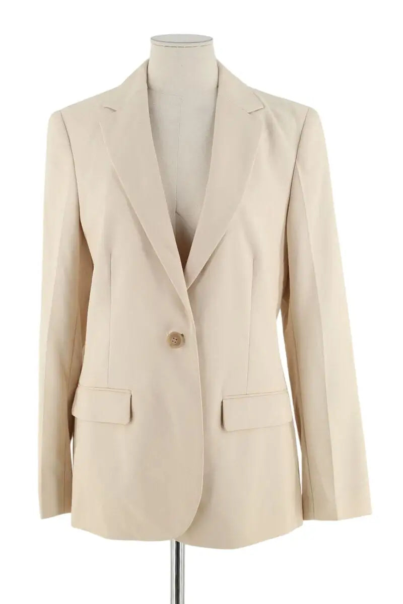 Blazer Calvin Klein Beige en Synthétique, taille S - Seconde Main