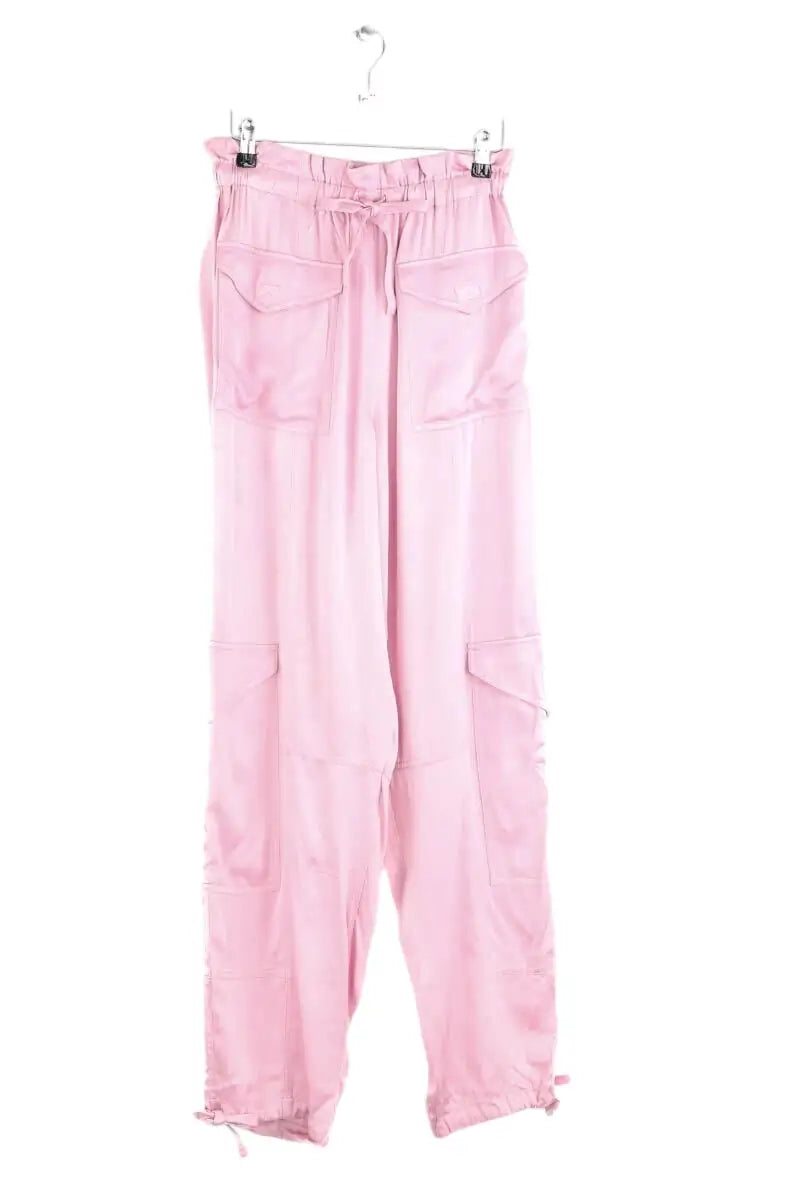 Pantalon Ganni Rose en Viscose, taille S - Seconde Main