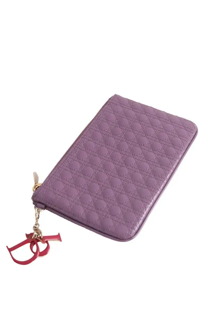 Pochette Dior Violet en Cuir