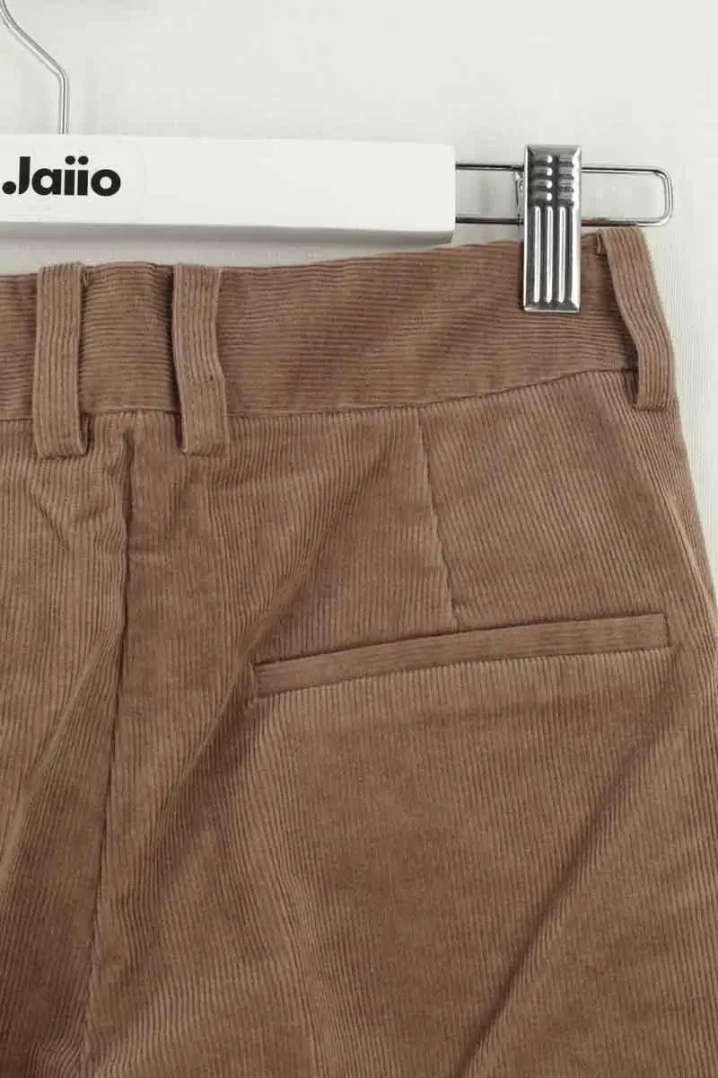 Pantalon droit Samsoe Samsoe Salot Trousers Marron en Coton