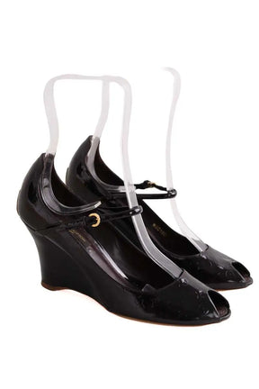 Talons Louis Vuitton Noir en Cuir verni