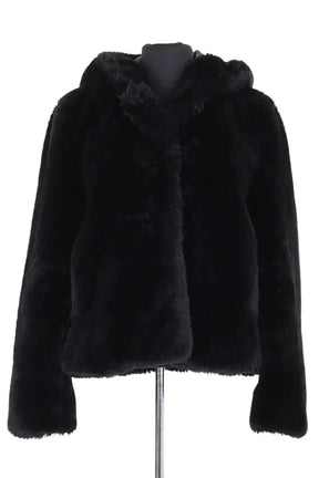 Manteau Sandro Noir en Synthétique, taille M - Seconde Main